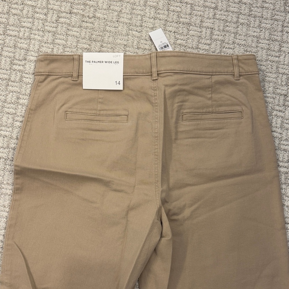 Wide-Leg Tan Palmer Pants - Picture 4 of 4